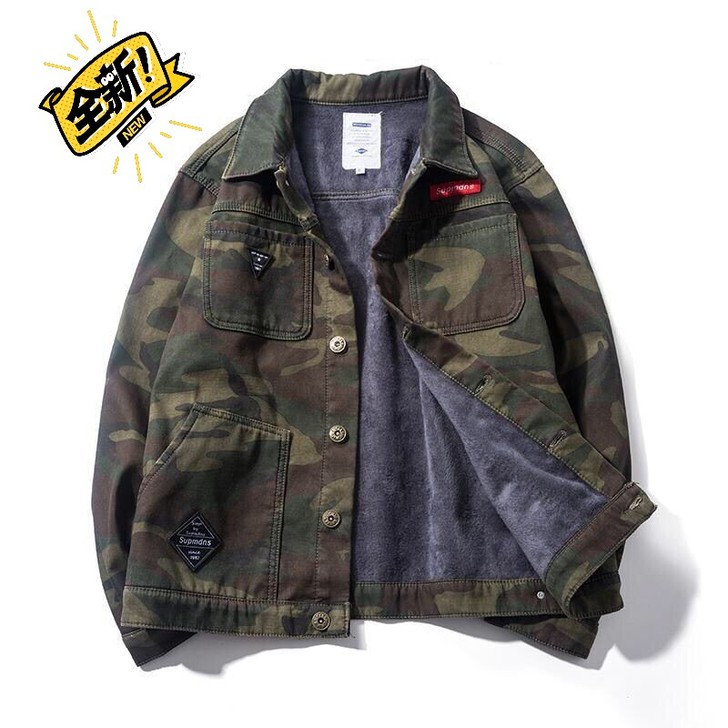 加绒外套男秋冬2020新款韩版潮流短款宽松...