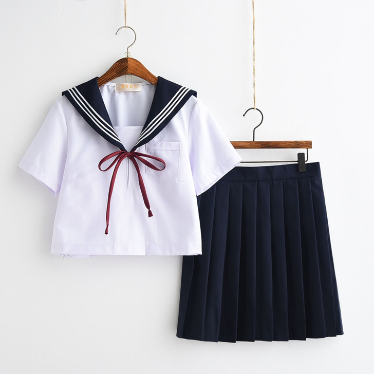 日系软妹高端水手服关西襟jk制服长袖学生装...