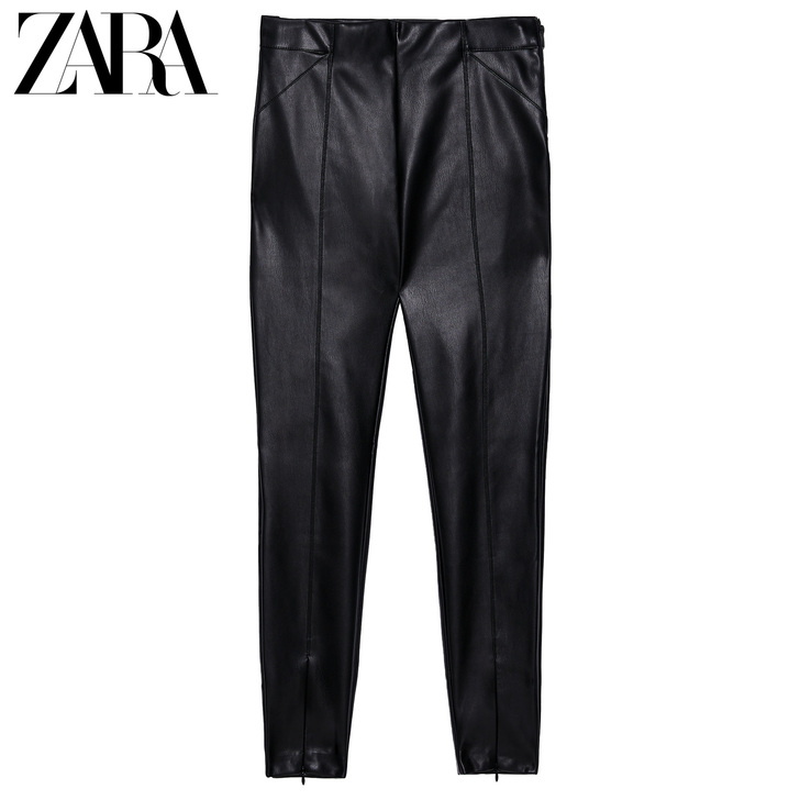转ZARA 秋冬款仿皮打底裤，全新，m码（...