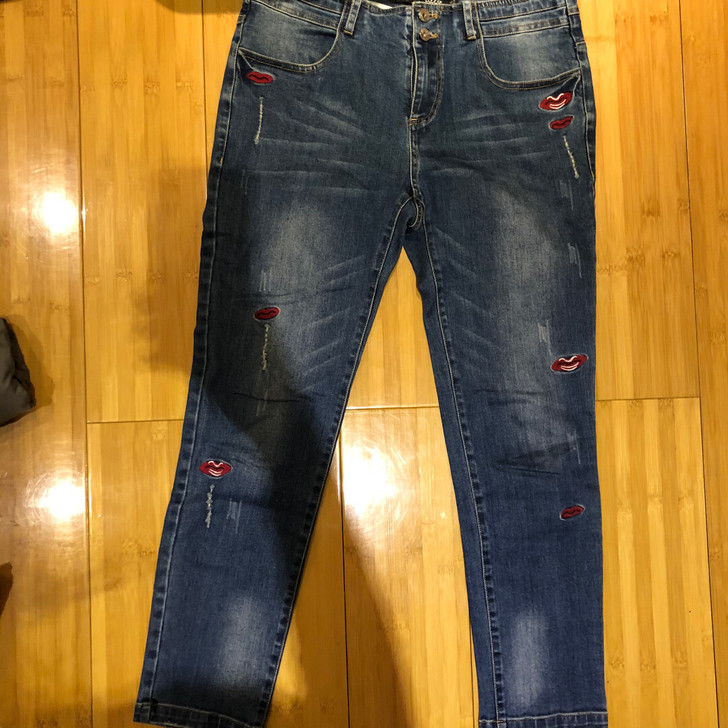 cabuyi卡布衣高腰9分牛仔裤