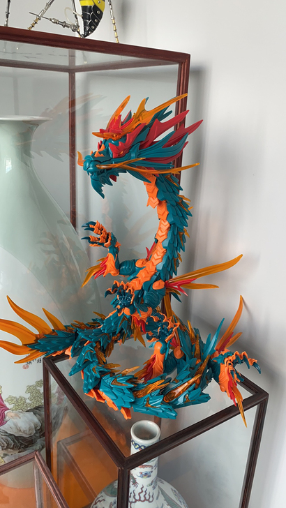 天之四灵之一 青龙 已拼好 完美拼装 盒...
