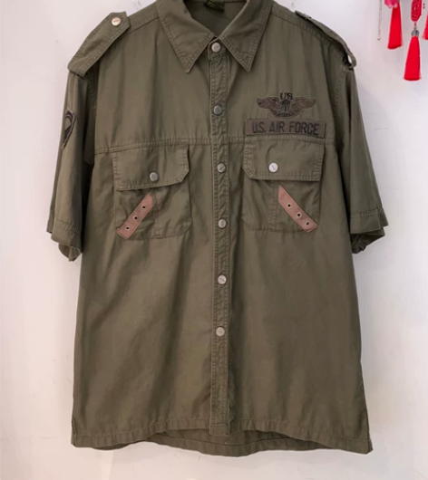 【几乎全新】男士短袖作训服夏季军装迷彩服男...