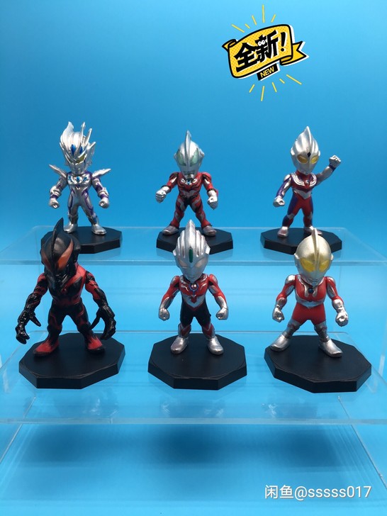 一套价奥特曼摆件6款手办咸蛋超人泰罗玩具蛋...