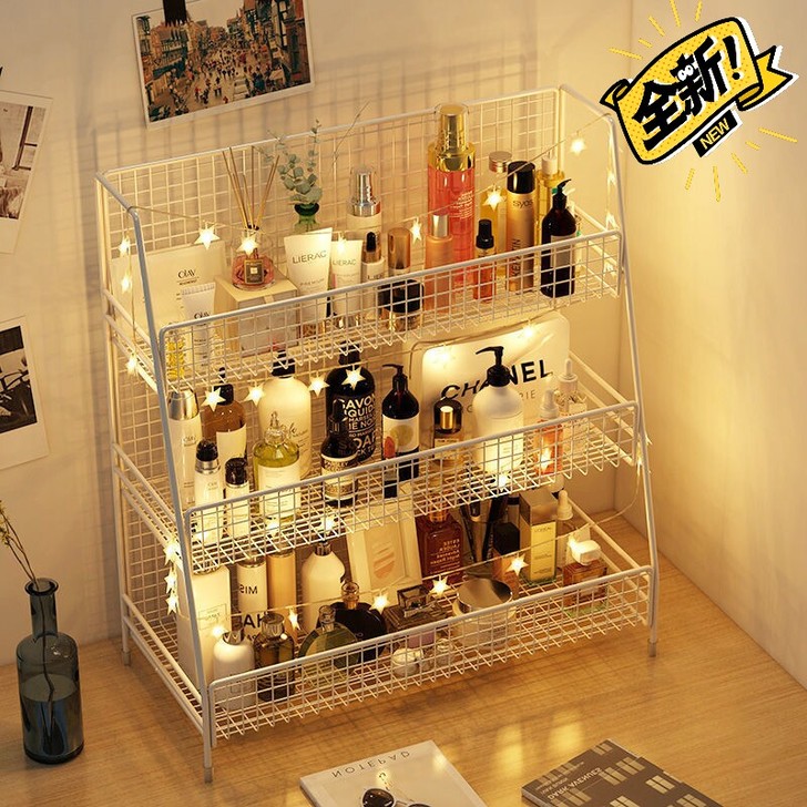 化妆品收纳架收纳盒桌面置物架子卫生间梳网红...