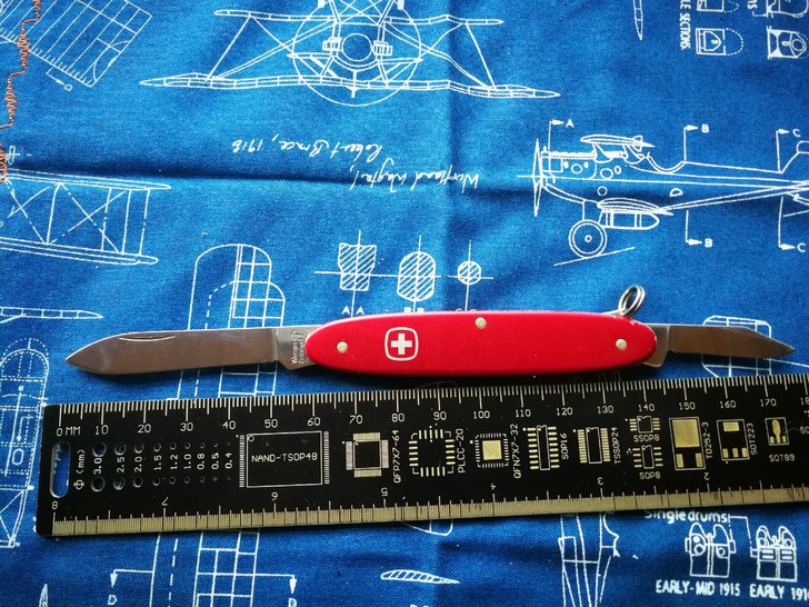 威戈wenger瑞士军刀84mm爱国者铝柄...