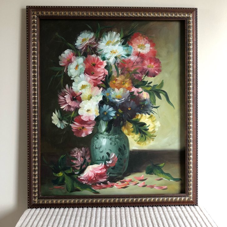 油画作品《花瓶》