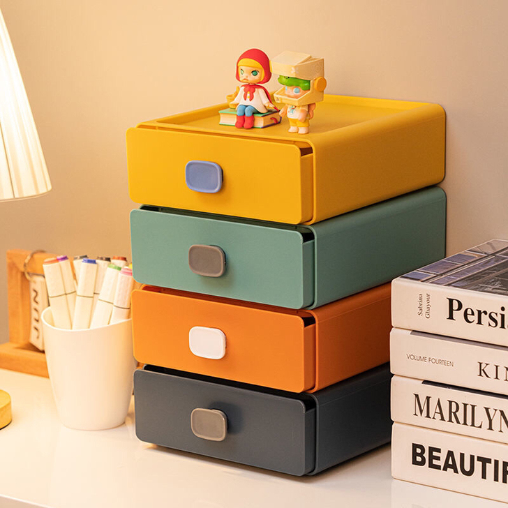 【清仓16元3个】桌面抽屉式收纳盒多功能办...