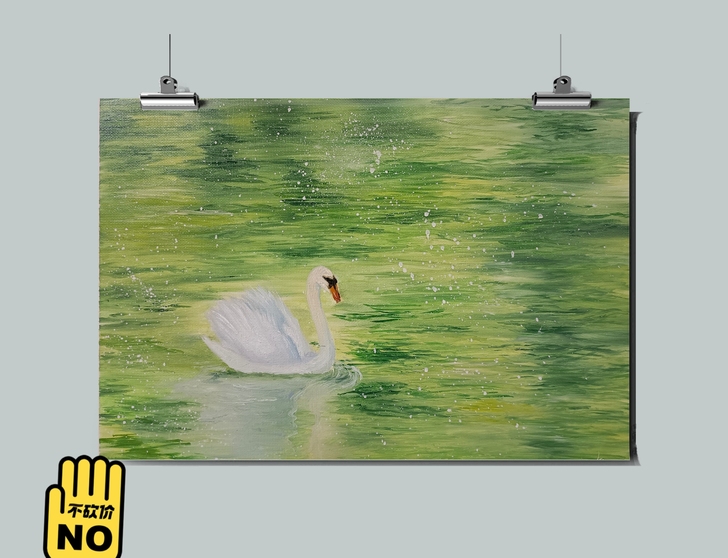 清凉夏日 油画作品