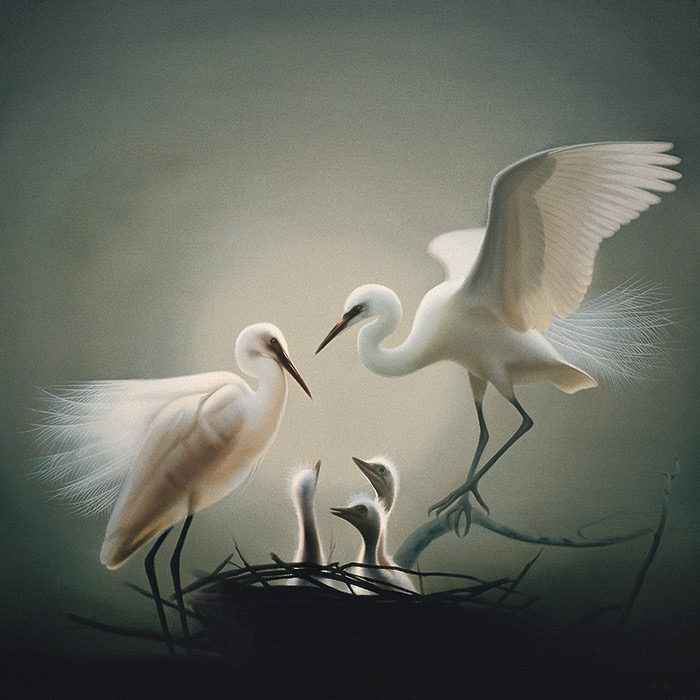 陈振新 .一家子 微喷油画作品 尺寸80*...