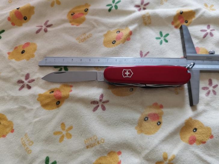 5瑞士军刀91mm红色猎人，大V四行标，特...