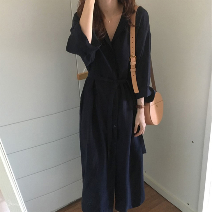 pp home长裙女慵懒风chic早秋新款...