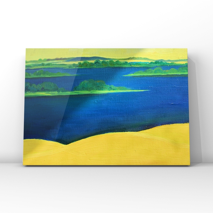 纯手绘的一张油画风景作品，全新！尺寸20*...