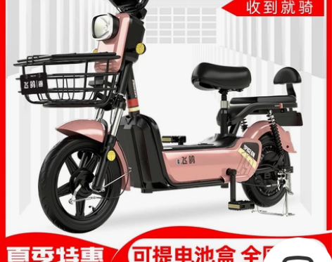 飞鸽新国标电动自行车48V电瓶车亲子车男女...