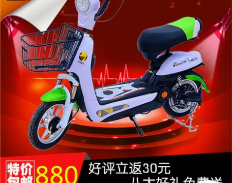 正品包邮新款飞鸽摩卡学生女士双人迷你电动车...
