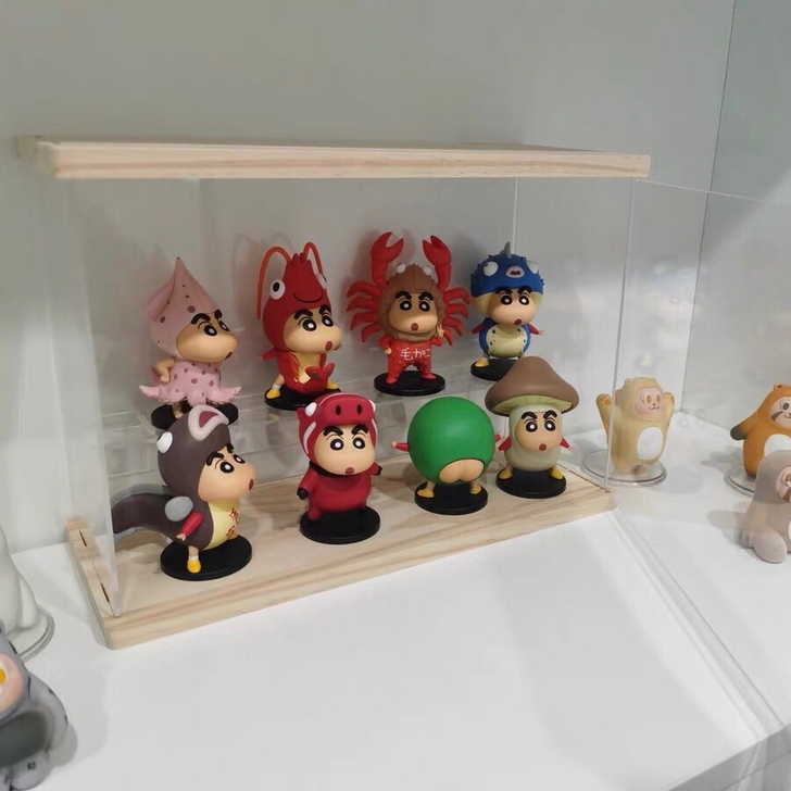 盲盒实木亚克力阶梯式展示盒茉莉娃娃手办玩具...