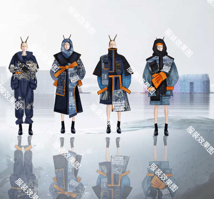 服装设计效果图 （款式图可赠送）
