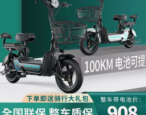 耀海电动车小型车新国标电动自行车48V代步...