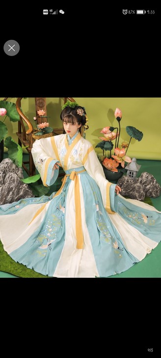 玉术原创汉服女羽集晋制齐腰魏晋风交领中国风...