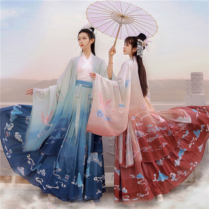 仙云阁 汉服女正品原创中国风齐腰襦裙白菜正...