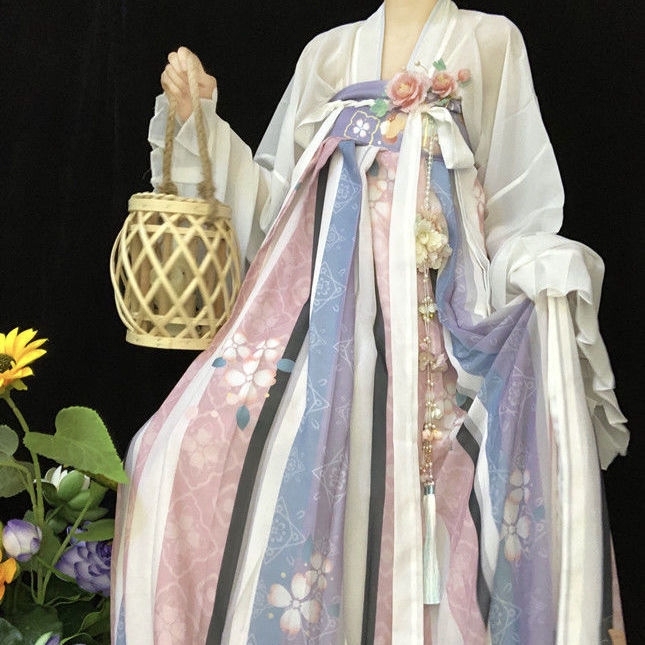 晴雅记【花千术】原创汉服女唐制一片式复原印...