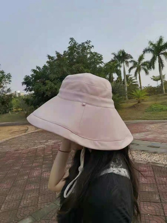 CACUSS女夏季双面戴大帽檐遮阳帽防紫外...