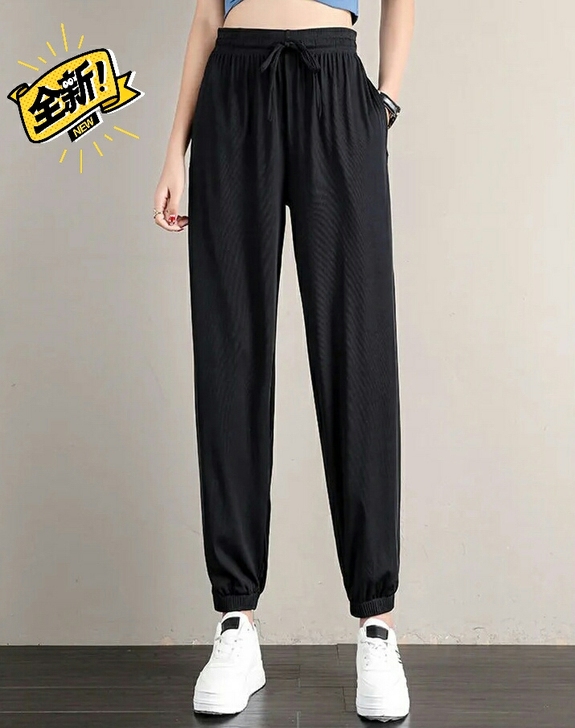 运动裤女宽松束脚仅剩10条秋季薄款khkh