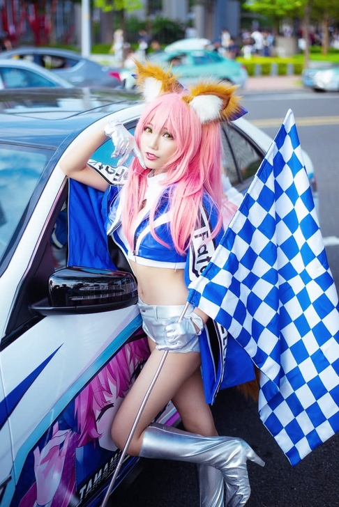 绝色漫玉藻前赛车cos服