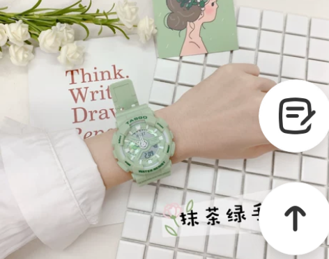 抹茶绿手表女ins风学生网红森系独角兽韩版...