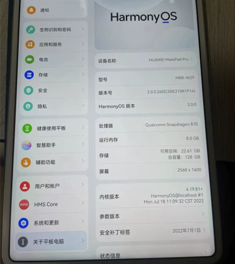 Mate Pad Pro 10.8 颜色：...