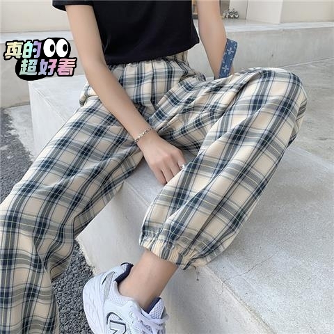 【全新尾单】格子裤女夏季2021新款防蚊灯...