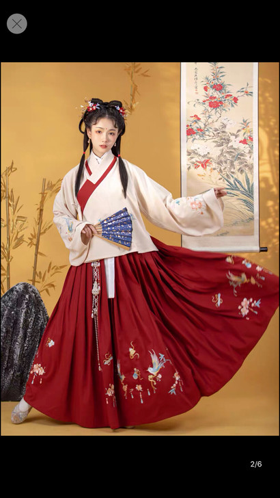 全新玉术百鸟汉服转让明制