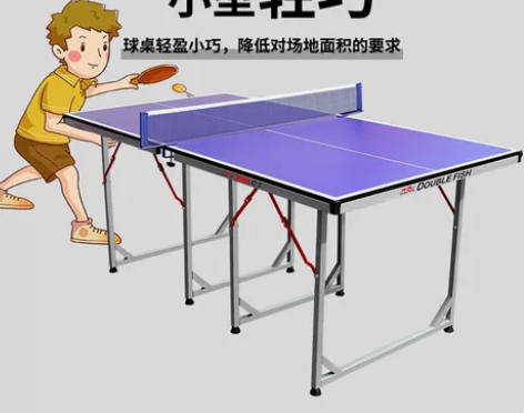双鱼儿童乒乓球桌家用可折叠式室内迷你小型简...