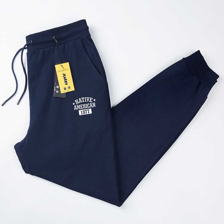 加厚纯棉宽松休闲裤运动裤男束大码脚裤大码收...