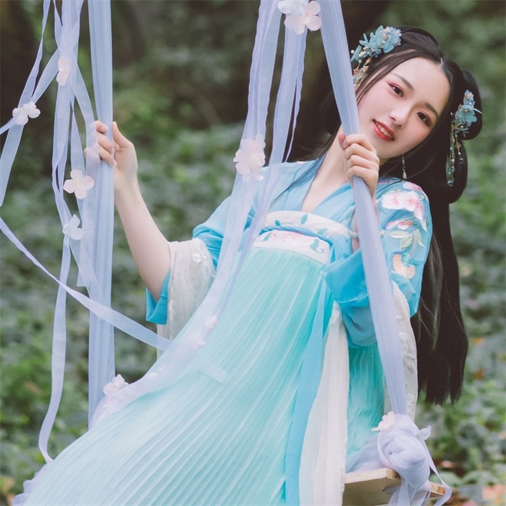 素羽华裳汉服女齐胸襦裙 改良汉服春夏款 原...