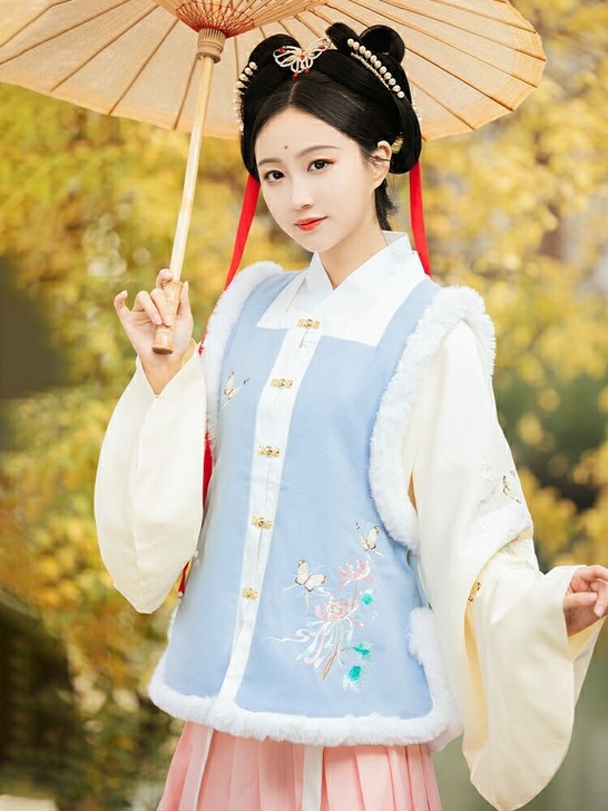 【可出/科幻可换汉服】墨子研加绒比甲s码,...