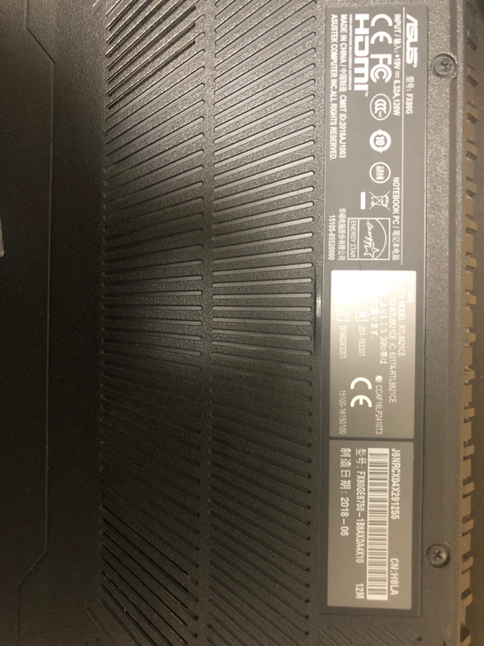 出华硕飞行堡垒 FX80G 淘宝购入