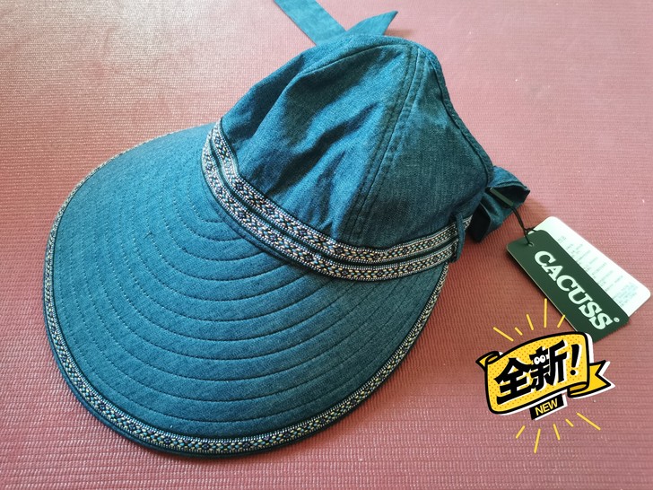 全新CACUSS防晒遮阳帽,牛仔色,后面有...