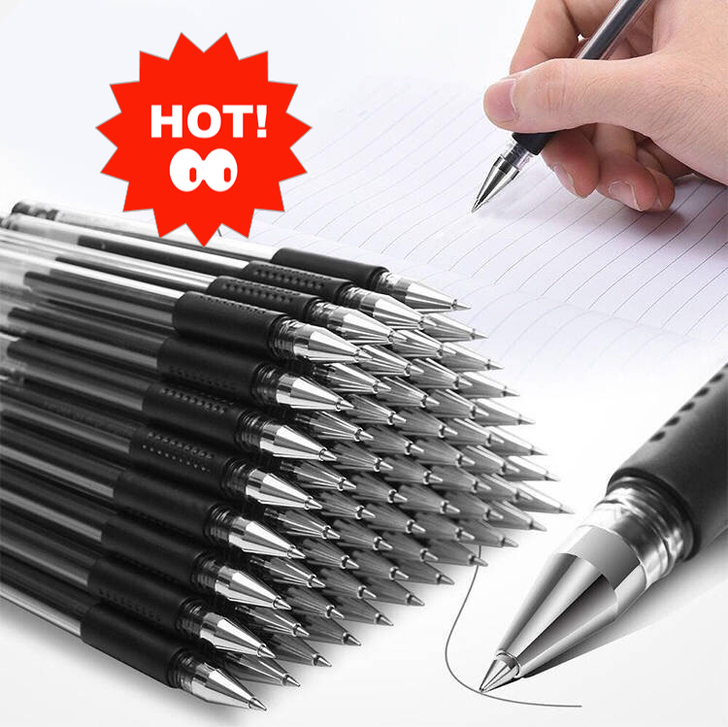 清仓包邮！200支中性笔黑红蓝圆珠笔签字笔...