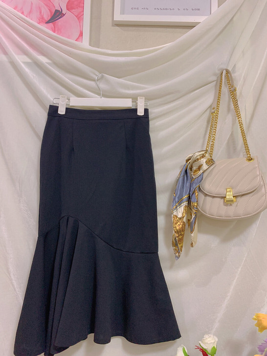 2021鱼尾裙半身裙夏季新款高端高腰显瘦荷...