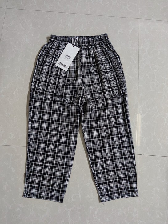 黑色,格子休闲裤,能穿到130$$##$$...