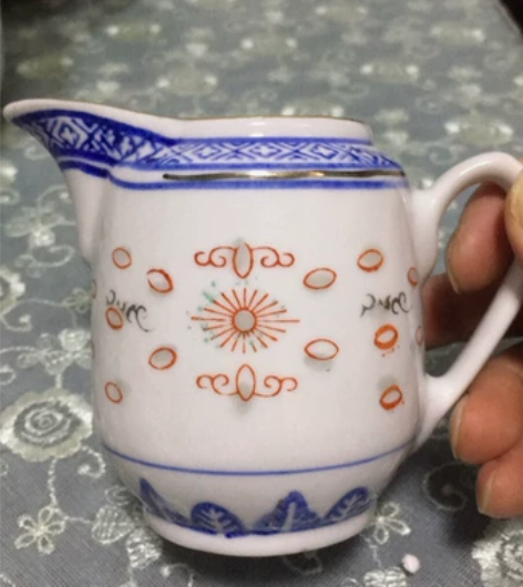 创汇期的玲珑咖啡杯，一个全品，送一个把摔了...