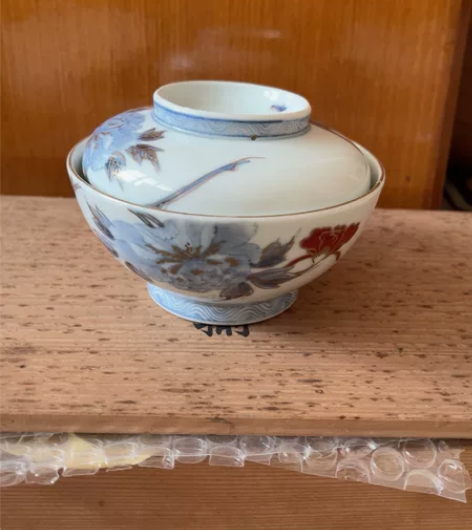 日本回流，老过墙青花盖碗。 除偏远地区包邮...