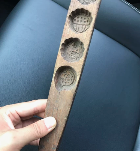 清代糕点印模 民俗糕模 老糕印 莲花、莲蓬...