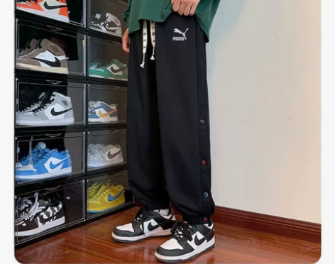 秋季新款半排扣休闲裤，男女同款，小红书/I...