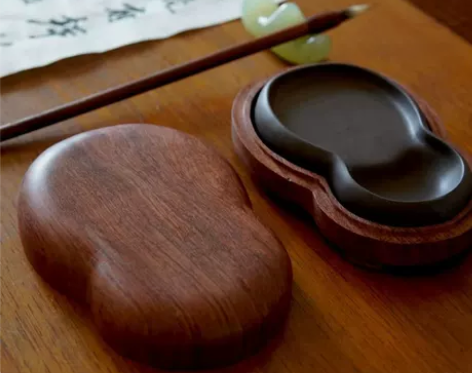 福果葫芦砚台 肇庆端砚墨池原创文房 送墨条