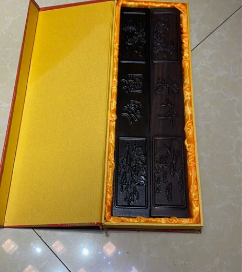 处理3副梅兰竹菊镇纸，长38cm*宽5.5...