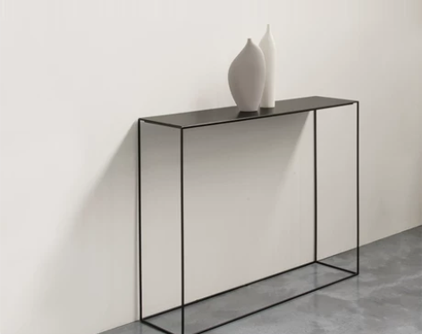 北欧铁艺玄关桌墙边窄桌简约现代装饰条桌客厅...