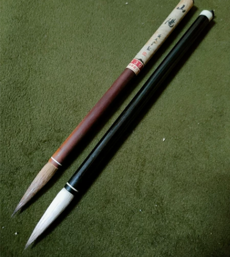 日本盛文堂七八十年代制长锋纯狼毫笔一支和羊...