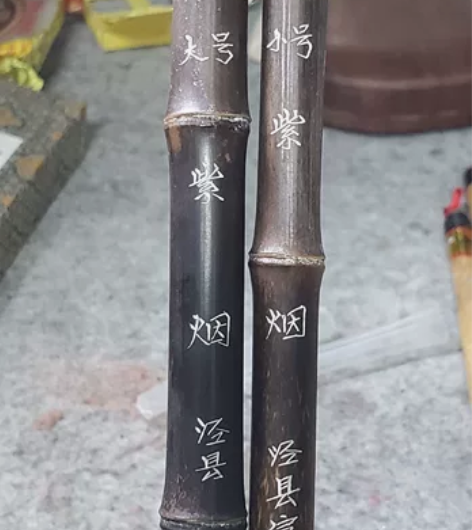 【宣笔·三兔牌老毛笔】两支 几十年的东西，...