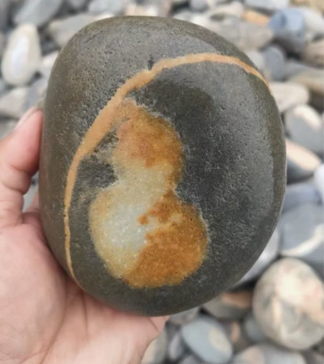 金葫芦丨长江石原石10cm重2斤左右 一方...